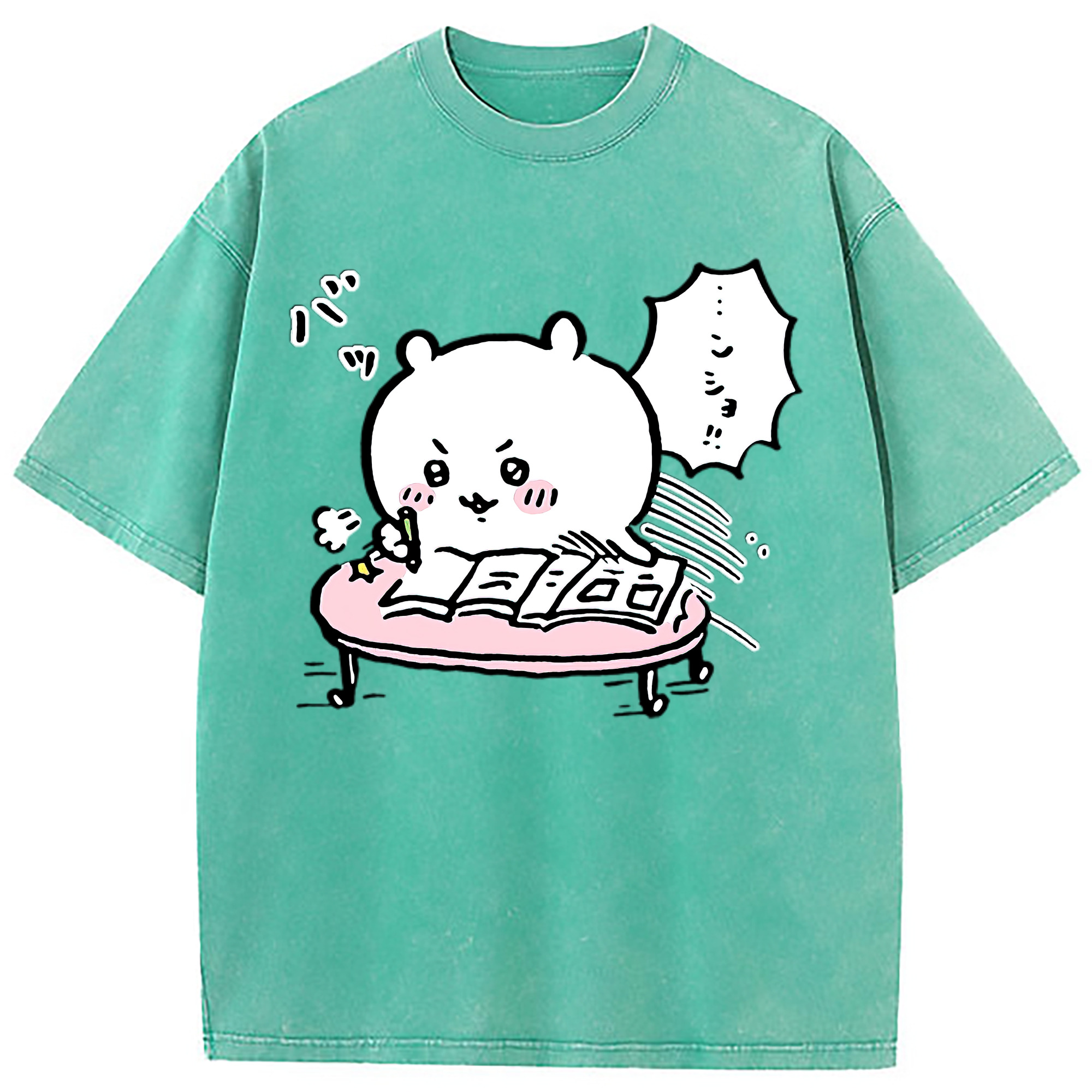（画像用） ちいかわ ちいかわ Chii-kawa chiikawa 綿100% ヴィンテージ風 半袖Tシャツ（フロントプリント）